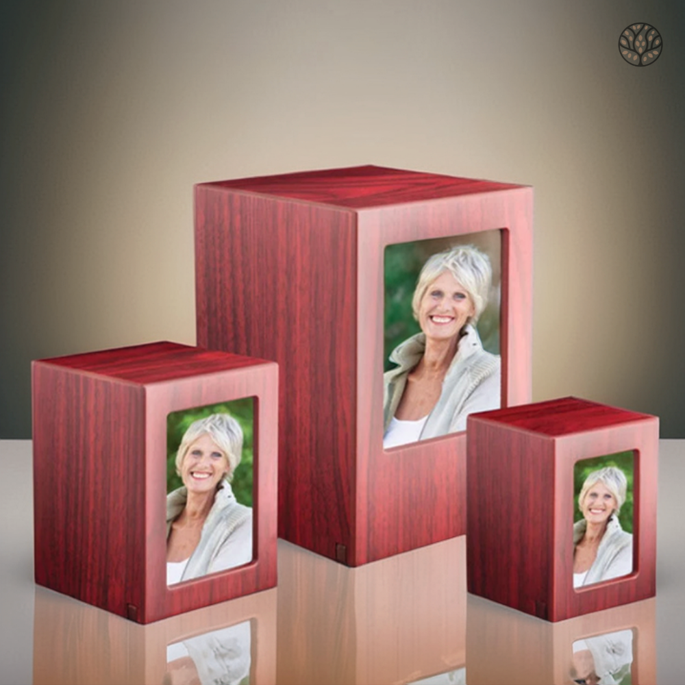 MDF-Fotorahmen-Urne - Kirschfarbe