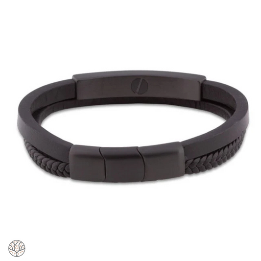 MOL 206 Armband Leder und Edelstahl