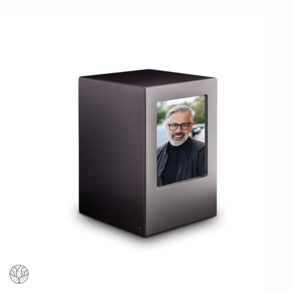 MDF-Fotorahmen-Urne - Schwarz