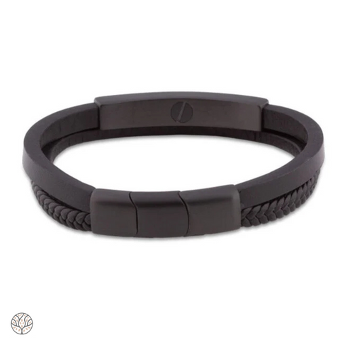 MOL 206 Armband Leder und Edelstahl