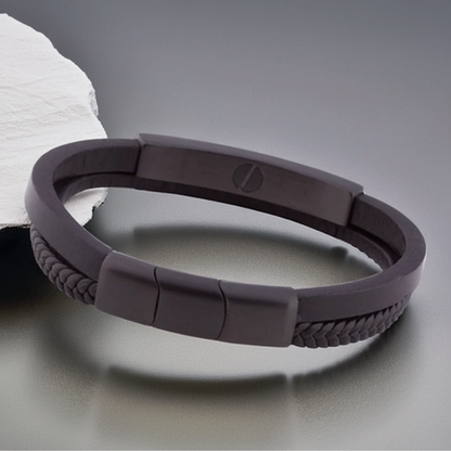 MOL 206 Armband Leder und Edelstahl