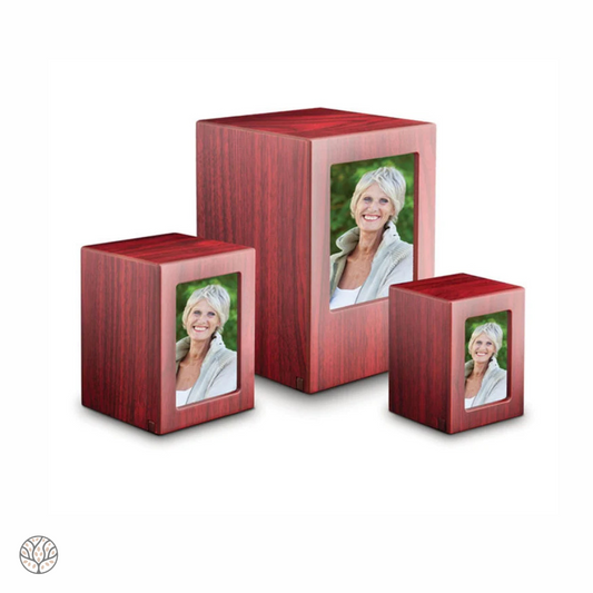 MDF-Fotorahmen-Urne - Kirschfarbe