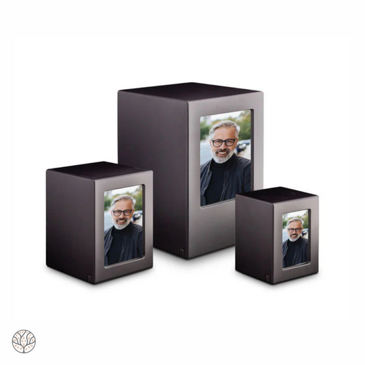MDF-Fotorahmen-Urne - Schwarz