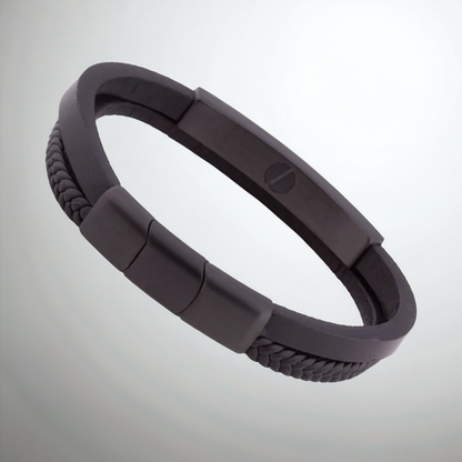 MOL 206 Armband Leder und Edelstahl
