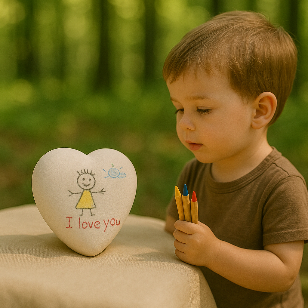 Fantasy Herz-Urne – inklusive Buntstifte